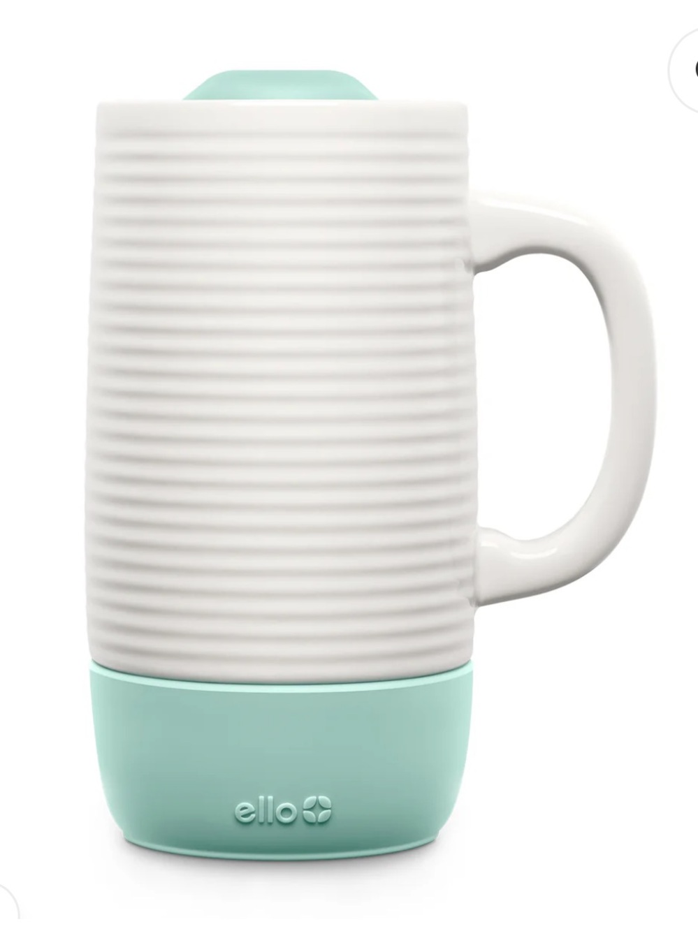 Set of 2 Ello Jane 18 oz Ceramic Travel Mugs with Slider (Mint & Teal) - Picture 9 of 10